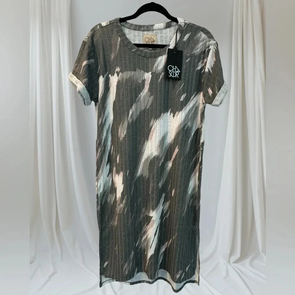 CHASER NWT RIBBED BRUSH STROKE DRESS SIZE SMALL